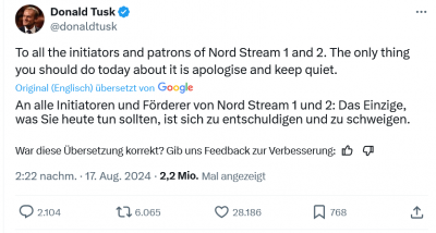 Screenshot 2024-08-18 at 08-35-58 (2) Donald Tusk auf X „To all the initiators and patrons of Nord Stream 1 and 2. The only thing you should do today about it is apologise and keep quiet.“ _ X.png